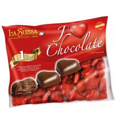 La Suissa - Mléčná čokoládová srdíčka 1kg